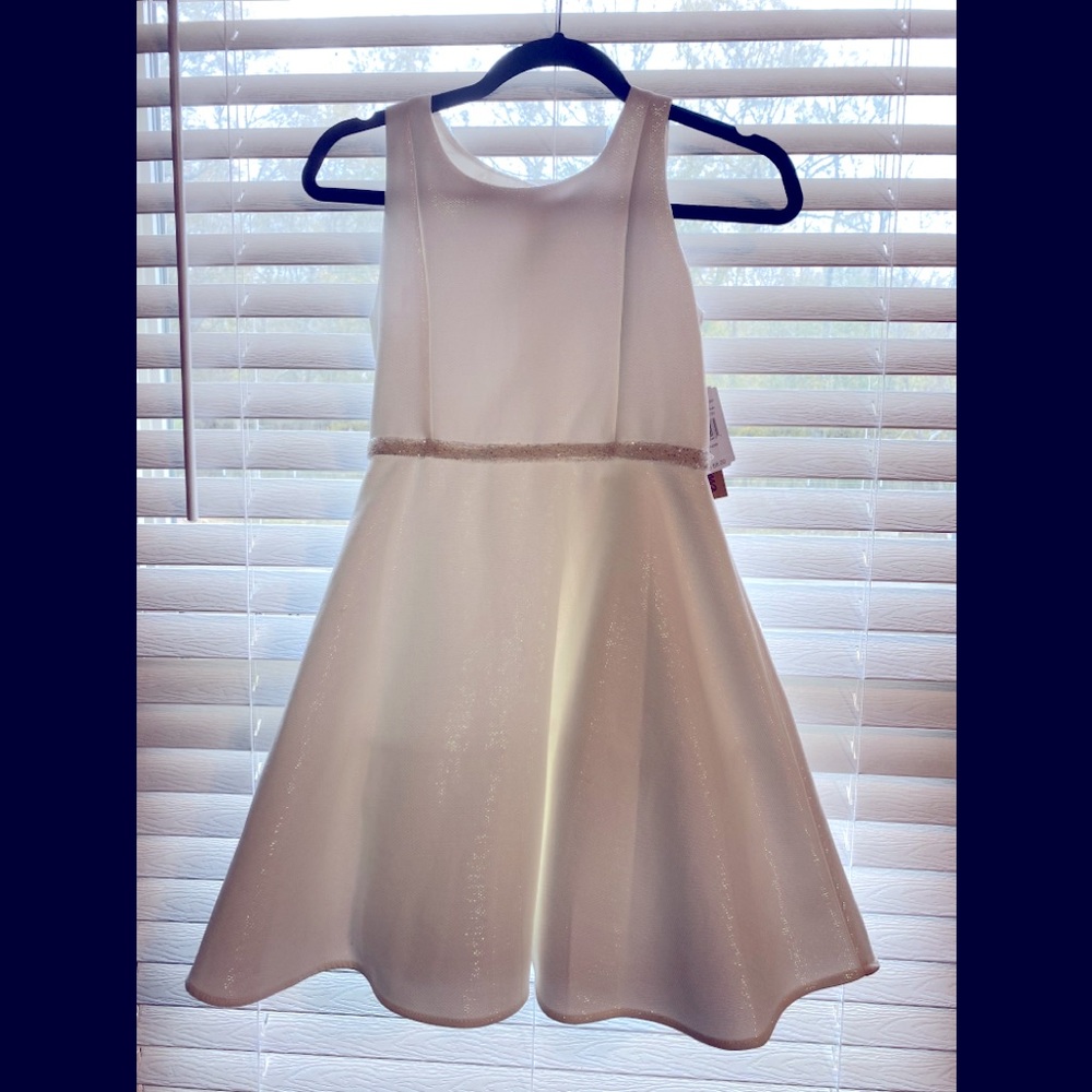 Emily western ivory girls dress with Shaw